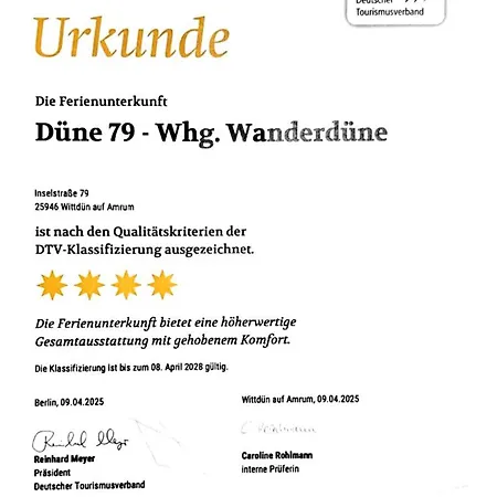 Appartement Duenenperle Wanderduene *